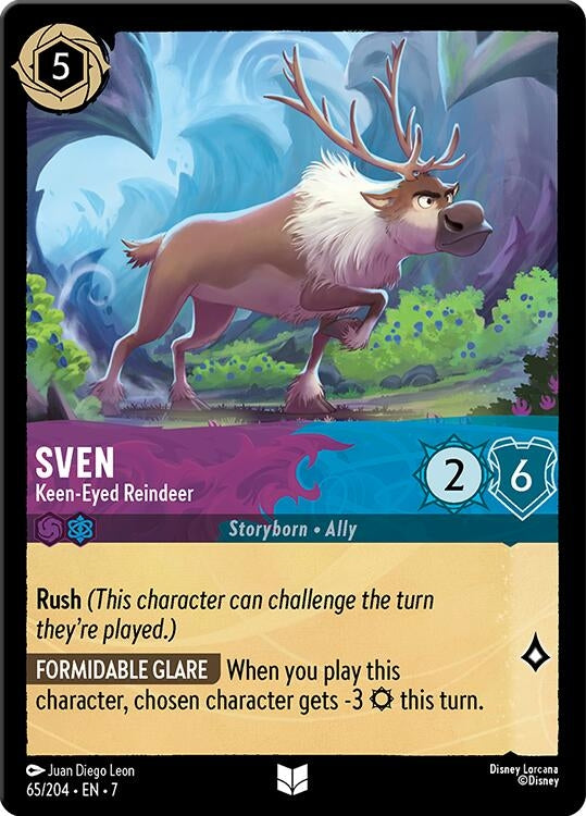 Image for Sven - Keen-Eyed Reindeer (65/204) [Archazia's Island] - Disney Lorcana
