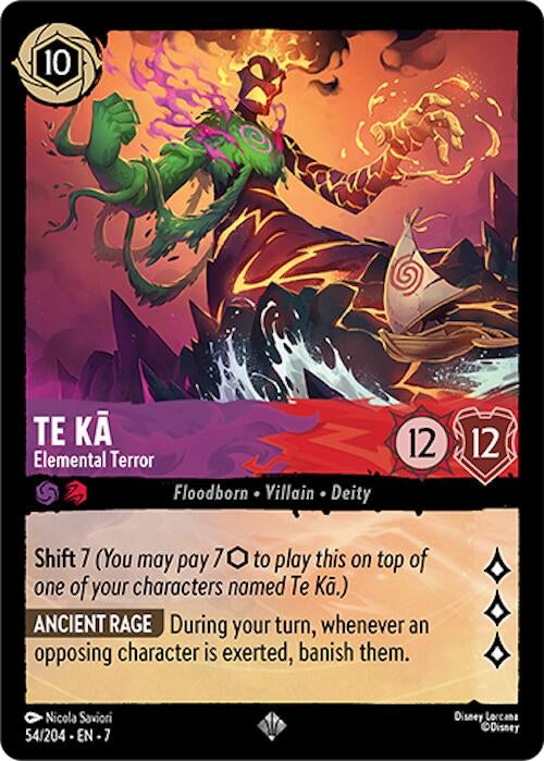 Image for Te Ka - Elemental Terror (54/204) [Archazia's Island] - Disney Lorcana