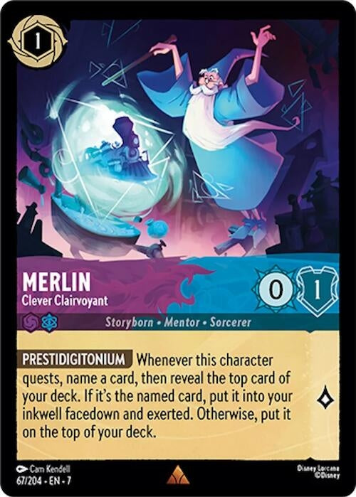 Image for Merlin - Clever Clairvoyant (67/204) [Archazia's Island] - Disney Lorcana