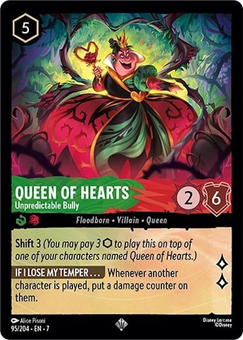 Image for Queen of Hearts - Unpredictable Bully (95/204) [Archazia's Island] - Disney Lorcana