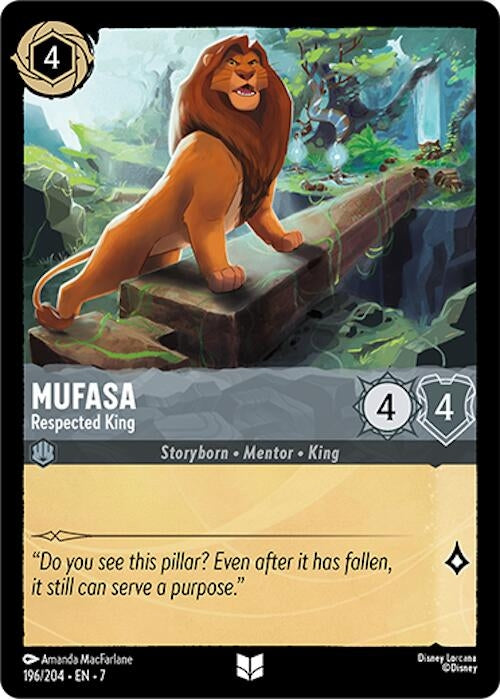 Image for Mufasa - Respected King (196/204) [Archazia's Island] - Disney Lorcana