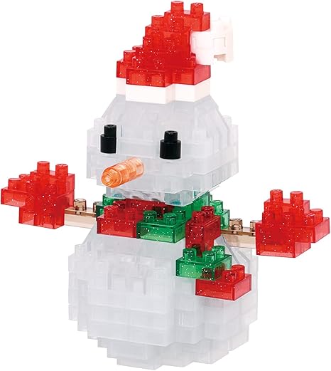 Nanoblock Christmas Series – Snowman Building Kit (160-Piece Set)