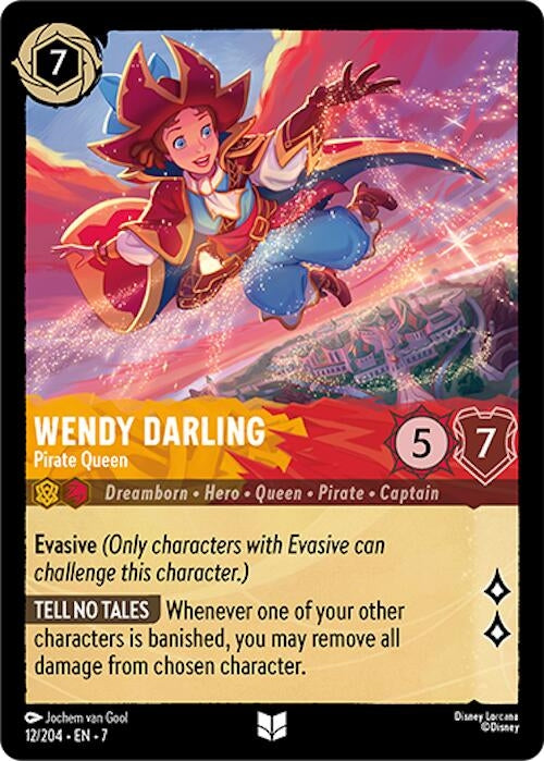 Image for Wendy Darling - Pirate Queen (12/204) [Archazia's Island] - Disney Lorcana