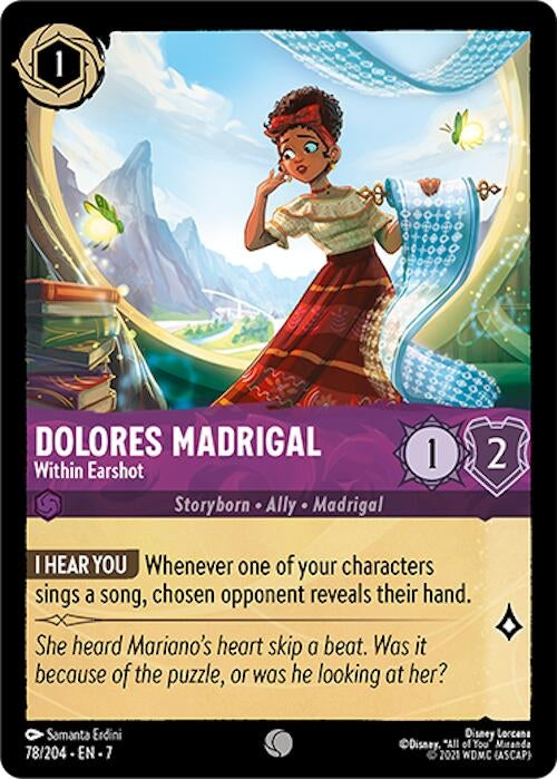 Image for Dolores Madrigal - Within Earshot (78/204) [Archazia's Island] - Disney Lorcana