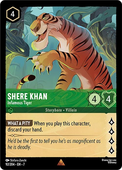 Image for Shere Khan - Infamous Tiger (92/204) [Archazia's Island] - Disney Lorcana