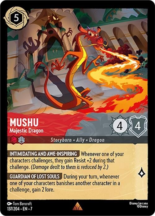 Image for Mushu - Majestic Dragon (137/204) [Archazia's Island] - Disney Lorcana