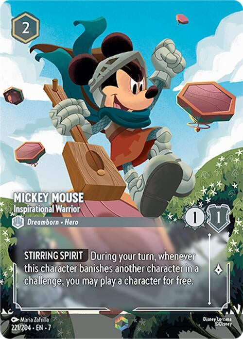 Image for Mickey Mouse - Inspirational Warrior (Enchanted) (221/204) [Archazia's Island] - Disney Lorcana