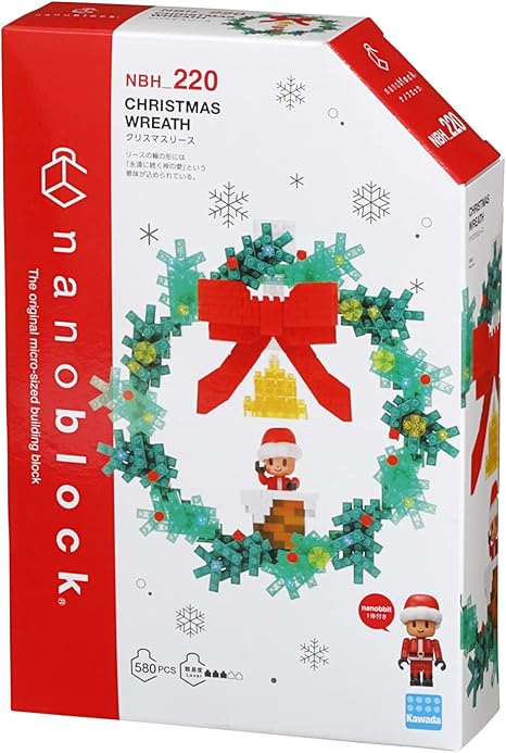 Nanoblock Christmas Wreath NBH-220 – Holiday Micro Building Set