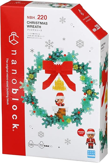 Nanoblock Christmas Wreath NBH-220 – Holiday Micro Building Set