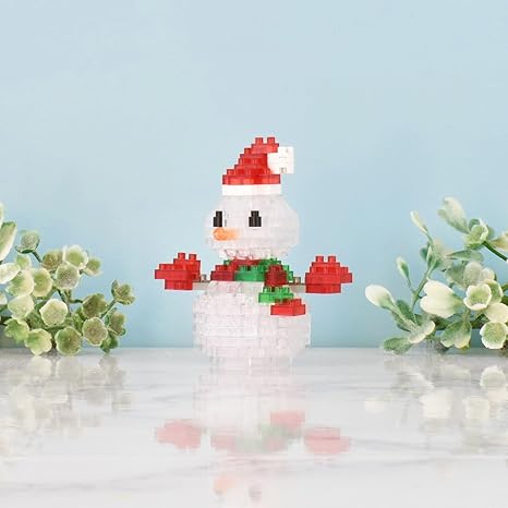 Nanoblock Christmas Series – Snowman Building Kit (160-Piece Set)