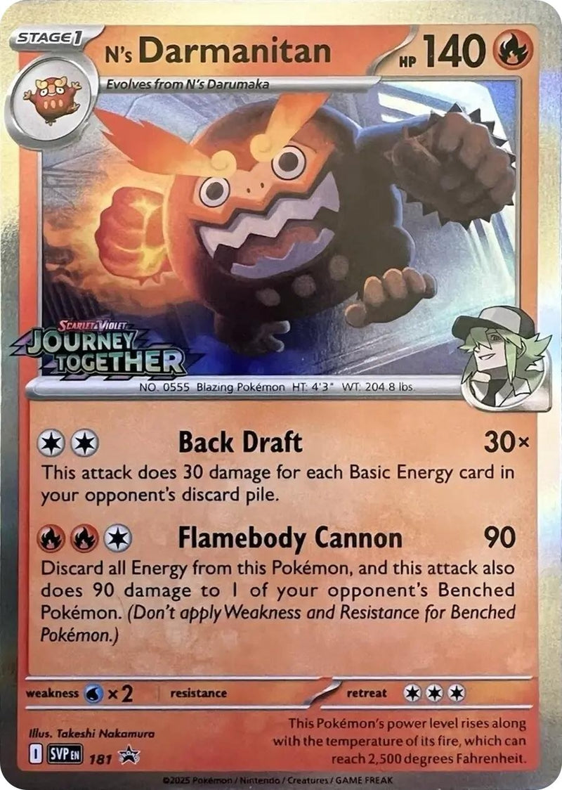 Image for N's Darmanitan - 181 (Prerelease) (181) [SV: Scarlet & Violet Promo Cards] - Pokemon