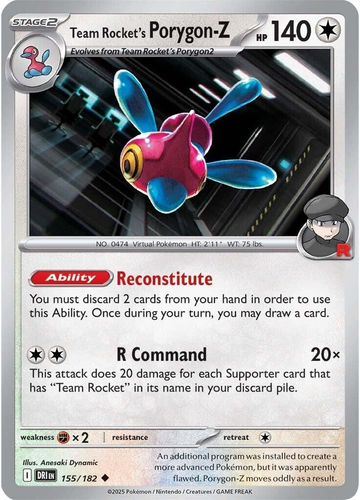 Image for Team Rocket's Porygon-Z (155/182) [SV10: Destined Rivals] - Pokemon