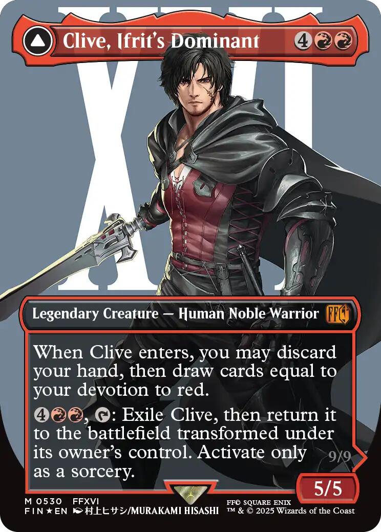 Clive, Ifrit's Dominant (Borderless) (Surge Foil) (0530) (530) [FINAL FANTASY]