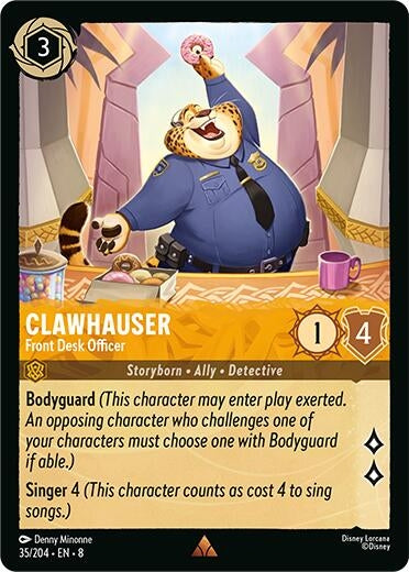 Image for Clawhauser - Front Desk Officer (35/204) [Reign of Jafar] - Disney Lorcana