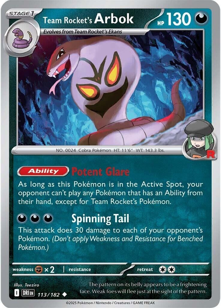 Image for Team Rocket's Arbok (113/182) [SV10: Destined Rivals] - Pokemon