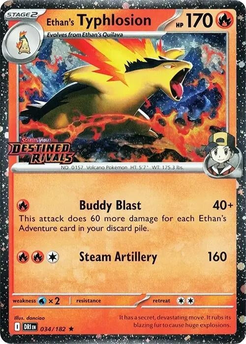 Image for Ethan's Typhlosion (Prerelease) (034/182) [Miscellaneous Cards & Products] - Pokemon