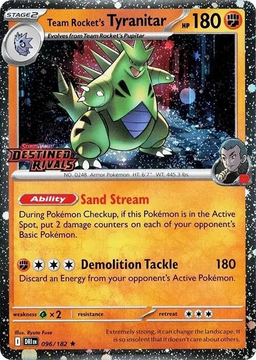 Image for Team Rocket's Tyranitar (Prerelease) (096/182) [Miscellaneous Cards & Products] - Pokemon