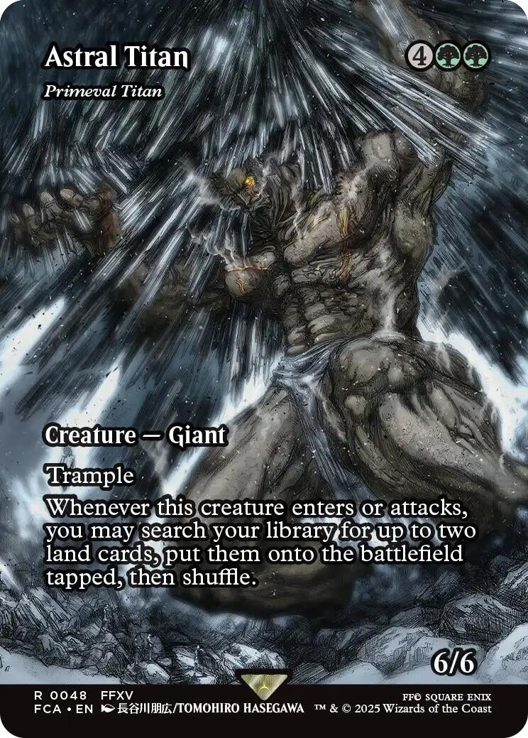 Image for Astral Tiran - Primeval Titan (Showcase) (48) [FINAL FANTASY: Through the Ages] - Magic: The Gathering
