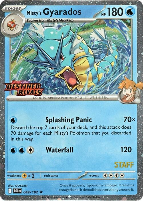 Image for Misty's Gyarados (Prerelease) [Staff] (049/182) [Miscellaneous Cards & Products] - Pokemon