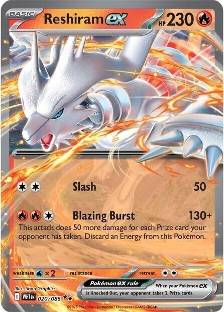 Image for Reshiram ex (020/086) [SV: White Flare] - Pokemon