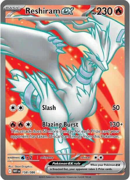Image for Reshiram ex (158/086) [SV: White Flare] - Pokemon