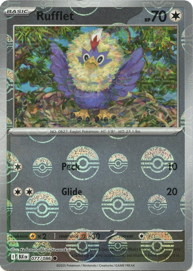 Image for Rufflet (Poke Ball Pattern) (077/086) [SV: Black Bolt] - Pokemon