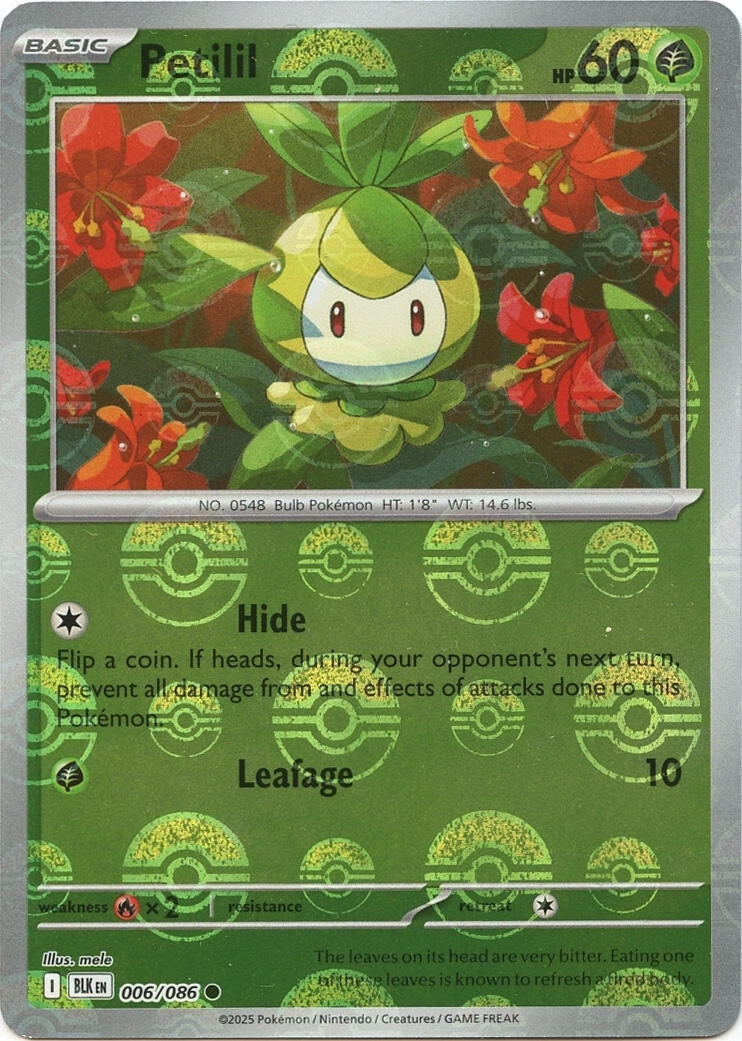 Image for Petilil (Poke Ball Pattern) (006/086) [SV: Black Bolt] - Pokemon