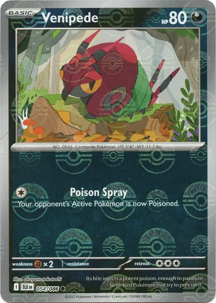 Image for Venipede (Poke Ball Pattern) (054/086) [SV: Black Bolt] - Pokemon