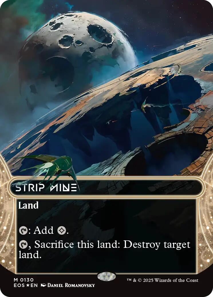 Strip Mine (0130) (Borderless) (Galaxy Foil) (130) (Edge of Eternities: Stellar Sights)