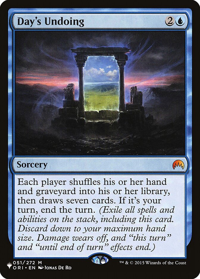 Day's Undoing (051/272) [The List Reprints]