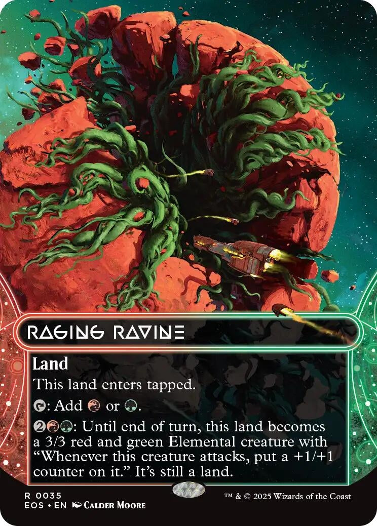 Image for Raging Ravine (0035) (Borderless) (35) (Edge of Eternities: Stellar Sights) - Magic: The Gathering