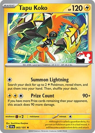 Image for Tapu Koko (065/191) [Prize Pack Series Cards] - Pokemon