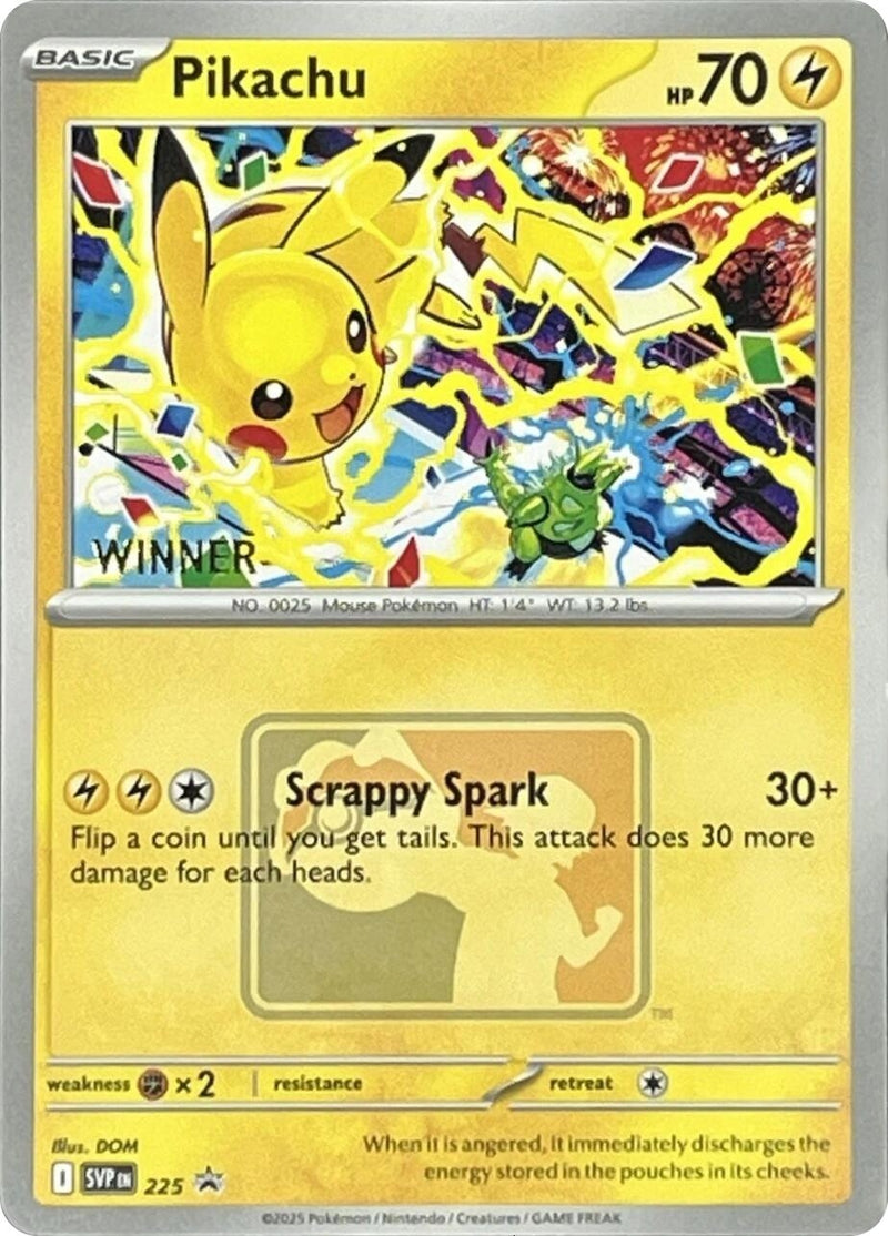 Image for Pikachu - 225 (World Championship 2025) [Winner] (225) [SV: Scarlet & Violet Promo Cards] - Pokemon