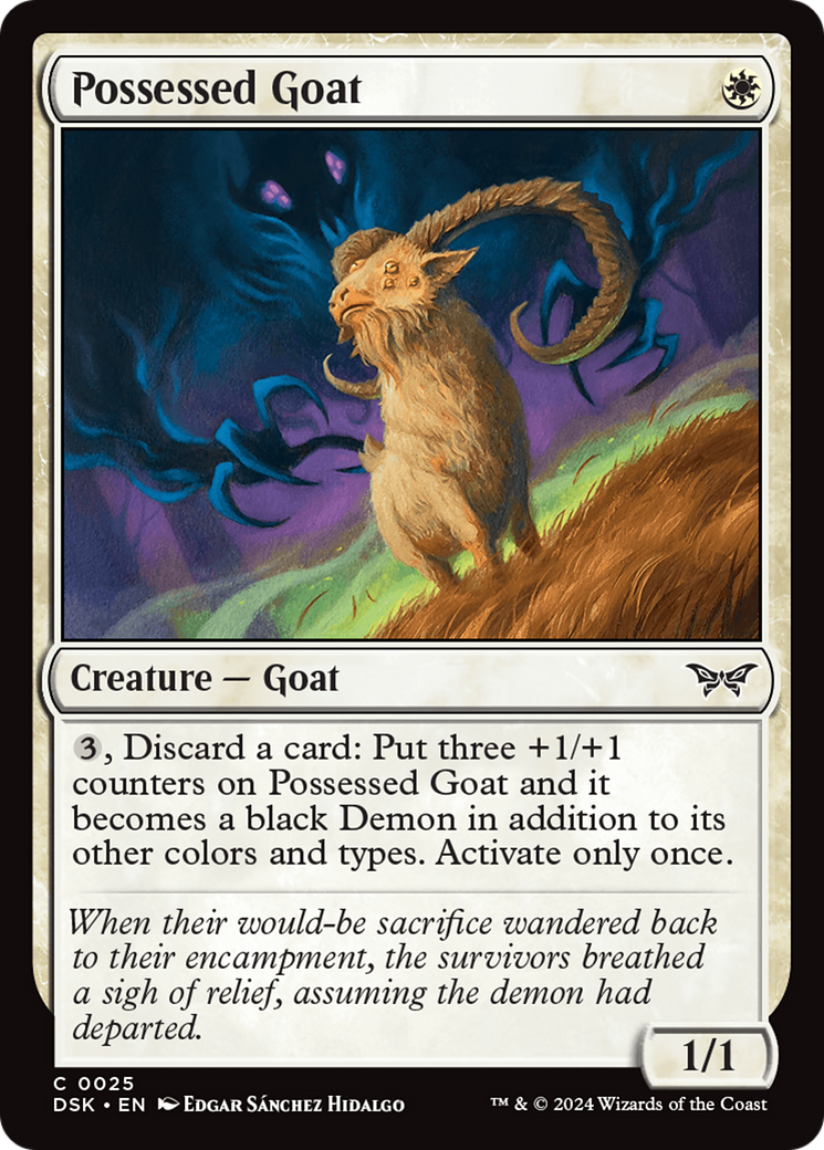 Possessed Goat (25) (Duskmourn: House of Horror)