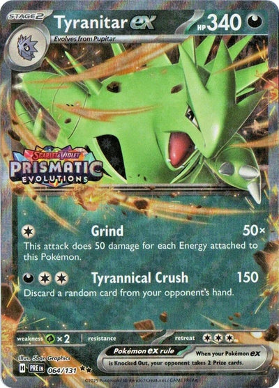 Tyranitar ex (Prismatic Evolutions Stamp) (064/131) [Miscellaneous Cards & Products]