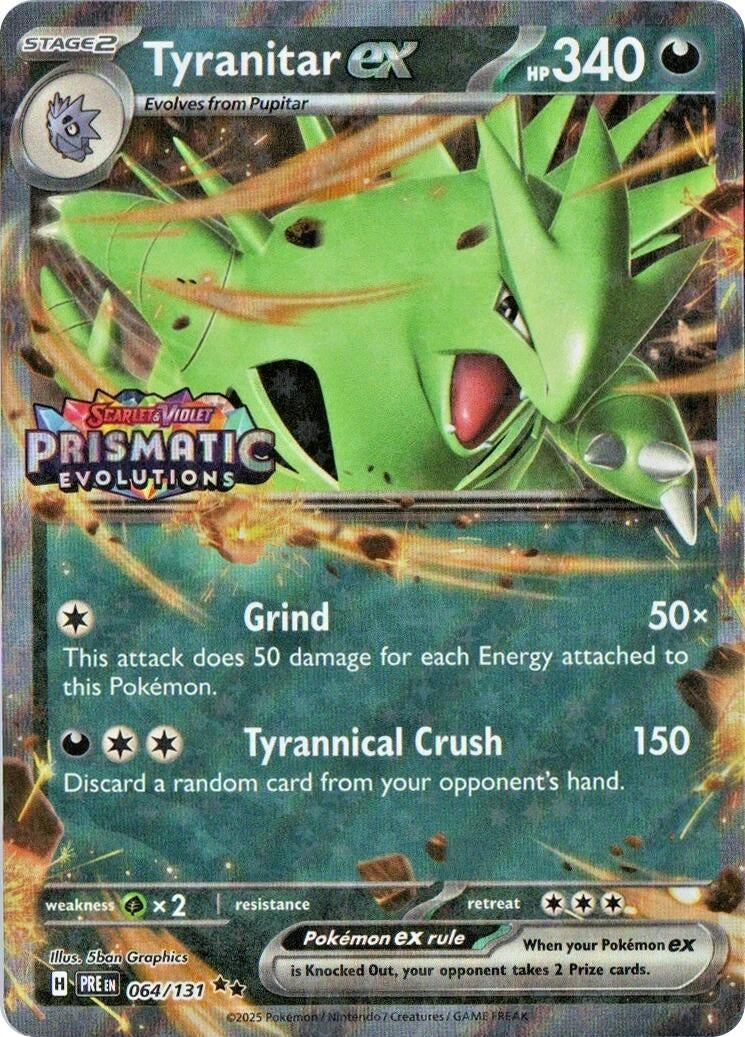 Tyranitar ex (Prismatic Evolutions Stamp) (064/131) [Miscellaneous Cards & Products]