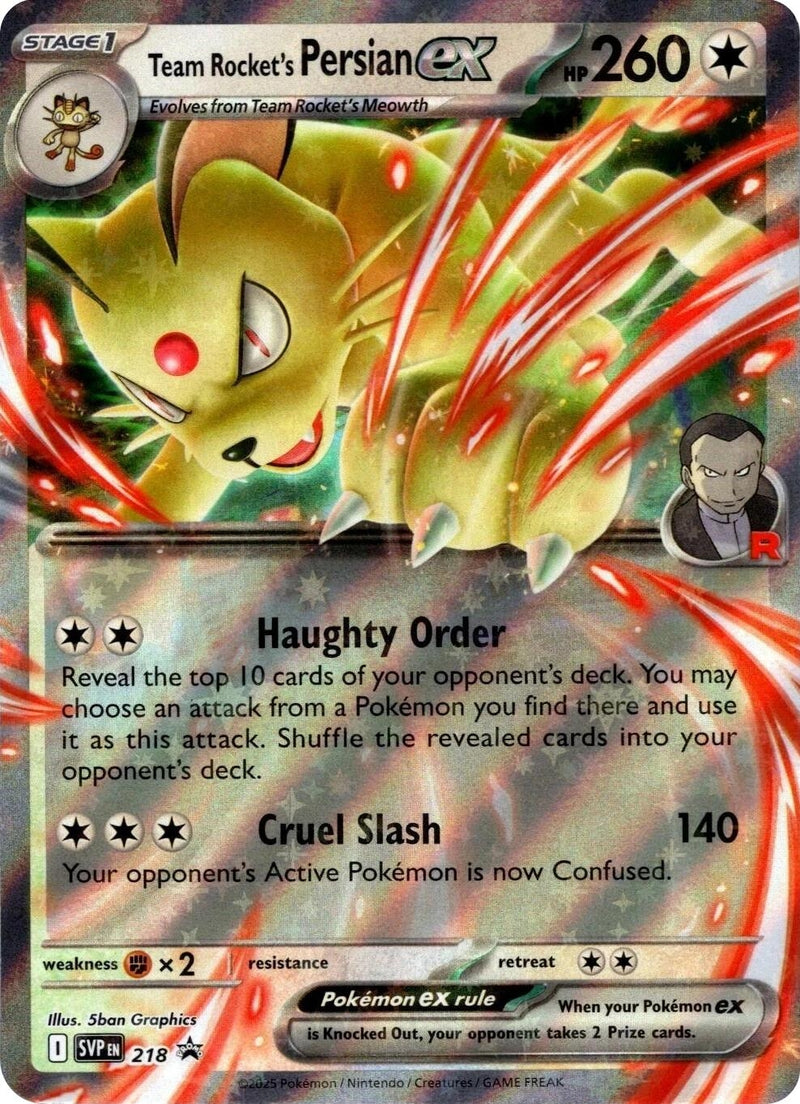 Image for Team Rocket's Persian ex - 218 (218) [SV: Scarlet & Violet Promo Cards] - Pokemon