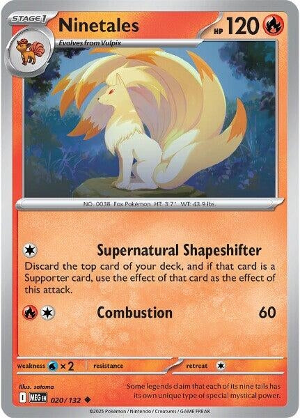 Image for Ninetales (020/132) [ME01: Mega Evolution] - Pokemon