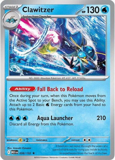 Clawitzer (038/132) [Mega Evolutions: Base Set]