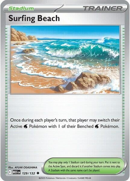 Image for Surfing Beach (129/132) [ME01: Mega Evolution] - Pokemon