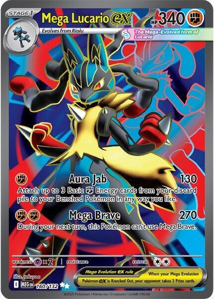 Mega Lucario ex (160/132) [Mega Evolutions: Base Set]