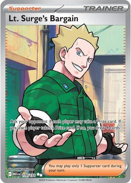 Image for Lt. Surge's Bargain (170/132) [ME01: Mega Evolution] - Pokemon