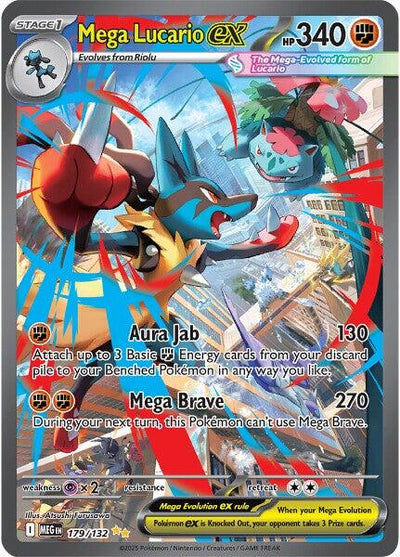 Mega Lucario ex (179/132) [Mega Evolutions: Base Set]