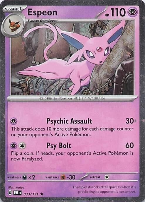 Image for Espeon - 033/131 (Cosmos Holo) (033/131) [Miscellaneous Cards & Products] - Pokemon