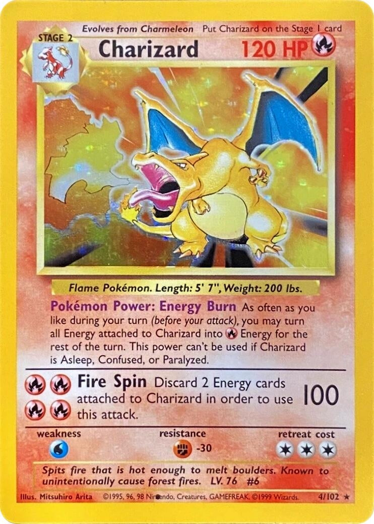 Image for Charizard (Black Dot Error) (004/102) [Base Set] - Pokemon