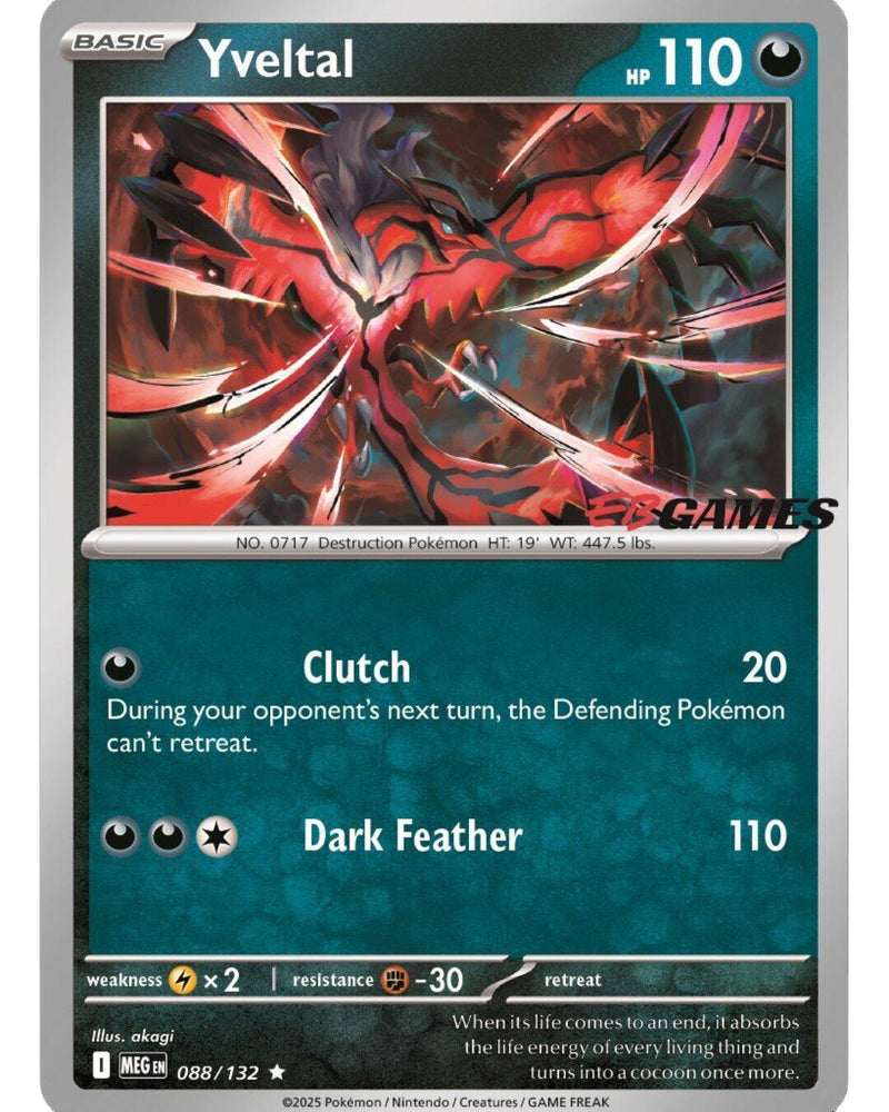 Image for Yveltal (EB Games) (088/132) [Miscellaneous Cards & Products] - Pokemon