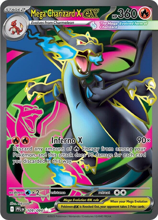 Mega Charizard X ex (109/094) (ME02: Phantasmal Flames)