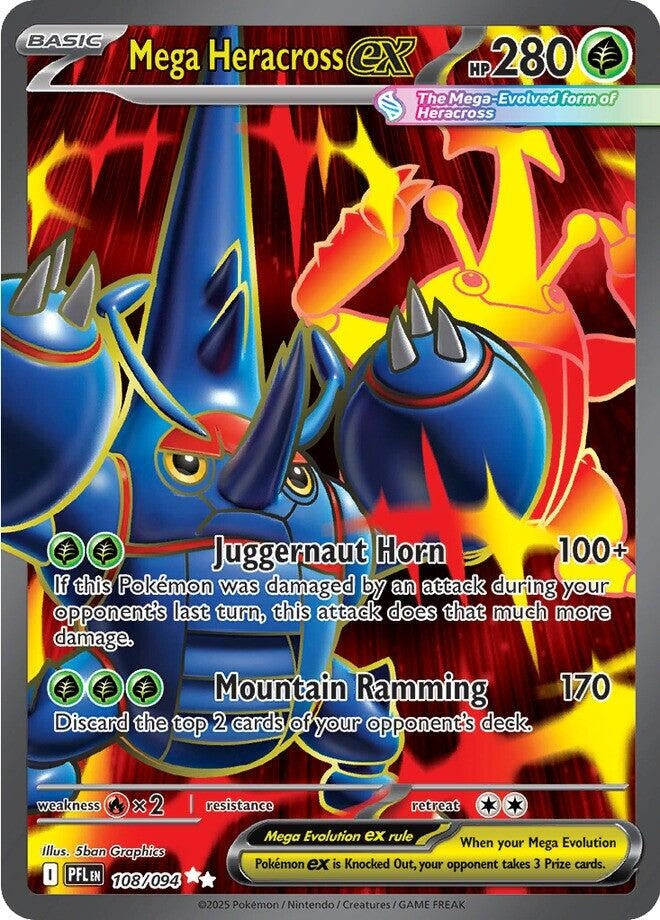 Mega Heracross ex (108/094) [ME02: Phantasmal Flames]