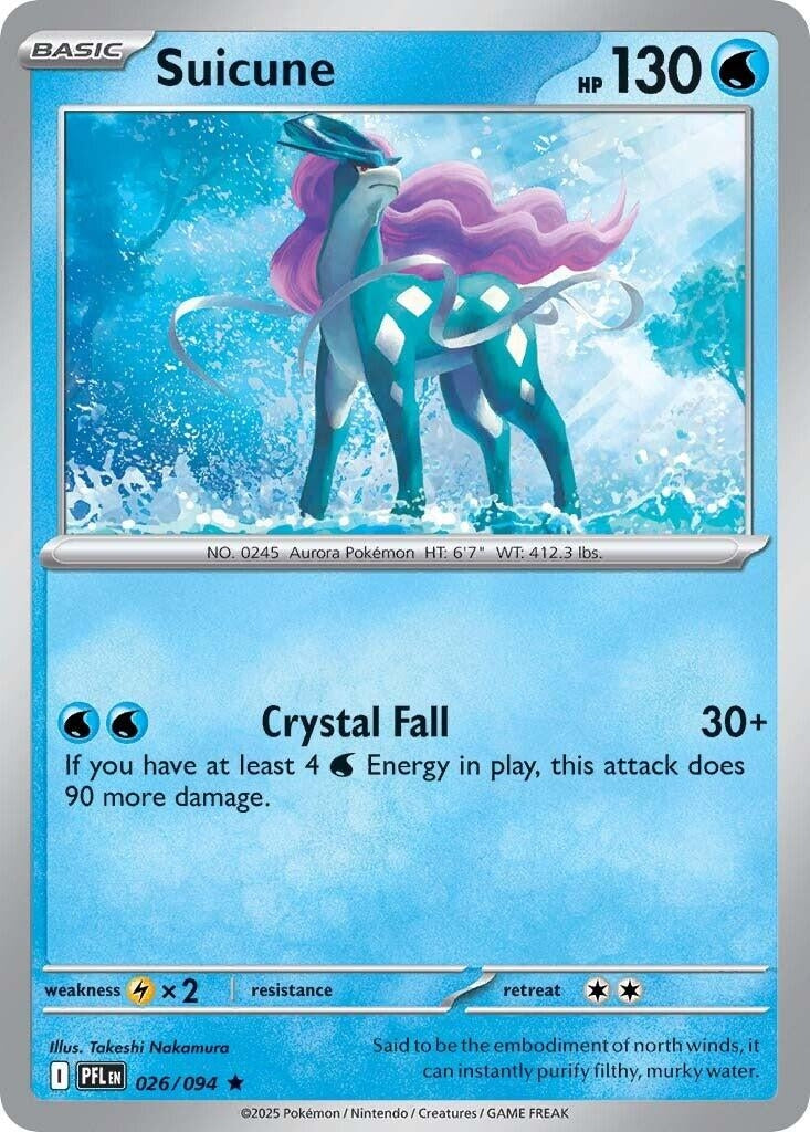 Image for Suicune (026/094) [ME02: Phantasmal Flames] - Pokemon