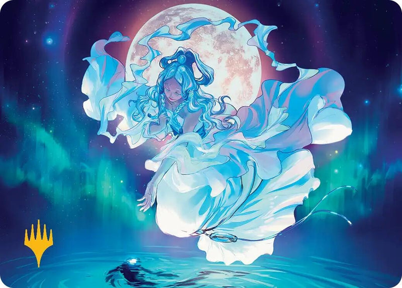 Image for Yue, the Moon Spirit Art Card (Gold-Stamped Planeswalker Symbol) (7) - Magic: The Gathering